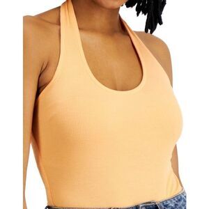 Self Esteem Juniors' Halter Bodysuit - Cantelope Size M